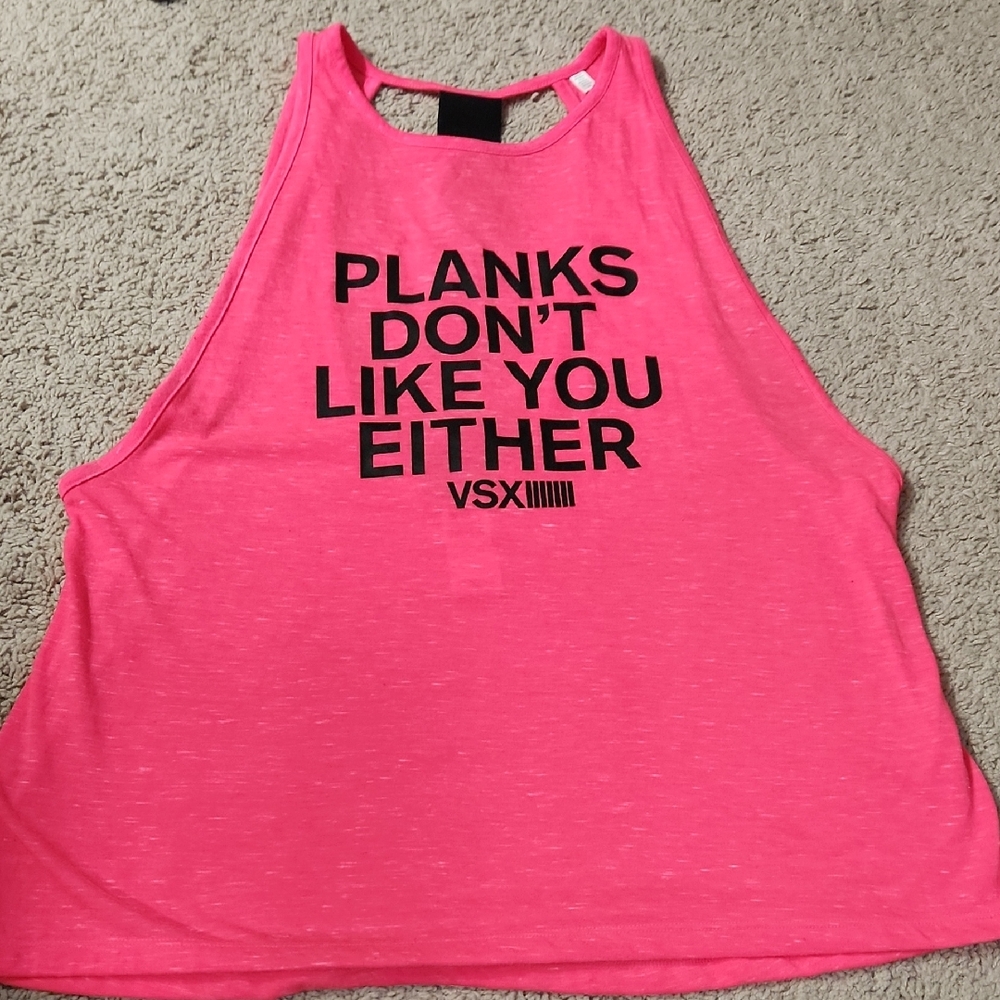 Victoria's Secret VSX Bright Graphic Muscle Tank Sz Large